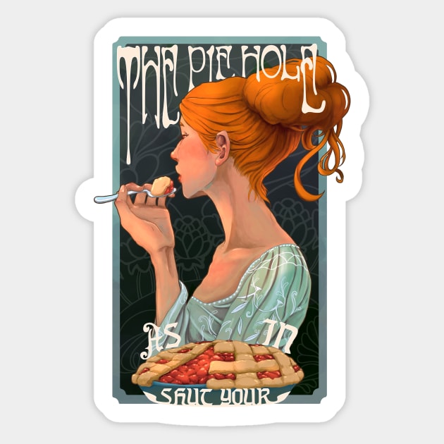 The Pie Hole Nouveau Sticker by INOGArt